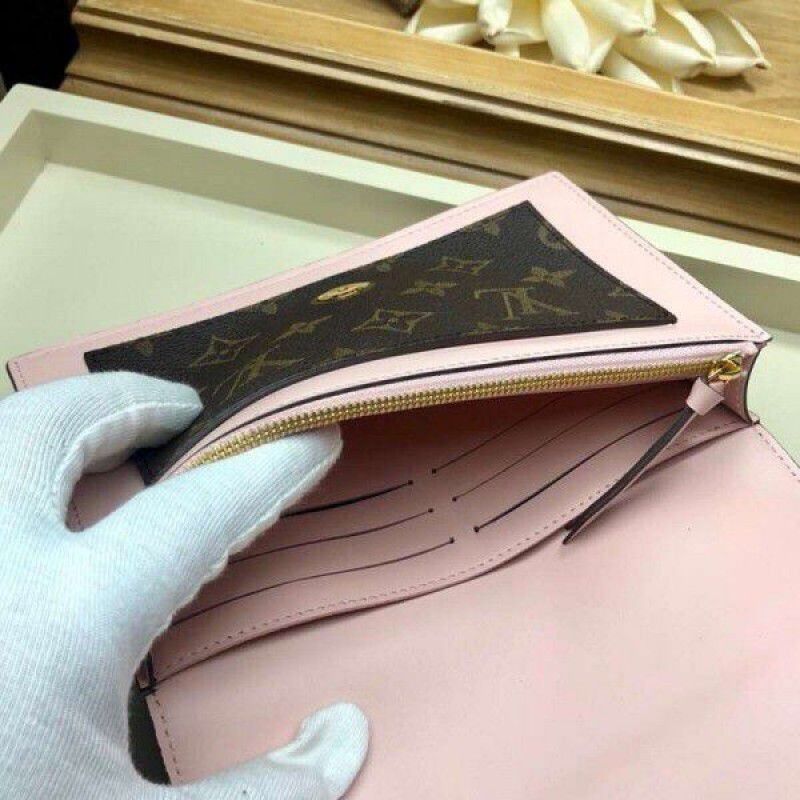 Flore Chain Wallet Monogram Canvas M67405 Pink