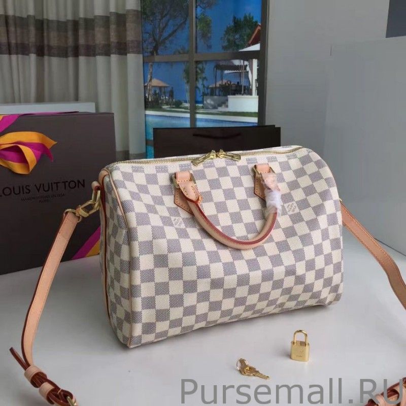 Speedy Bandoulière 30 Damier Azur N41373