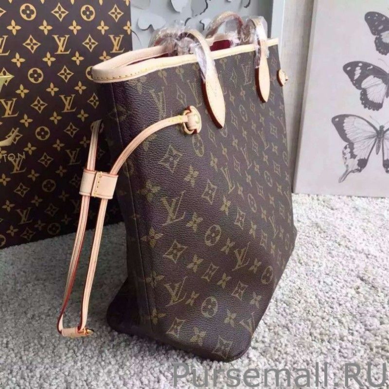 Neverfull MM Monogram Canvas M40996 Fuchsia
