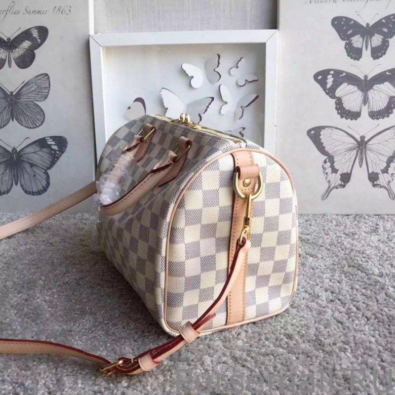 Speedy Bandoulière 25 Damier Azur N41374