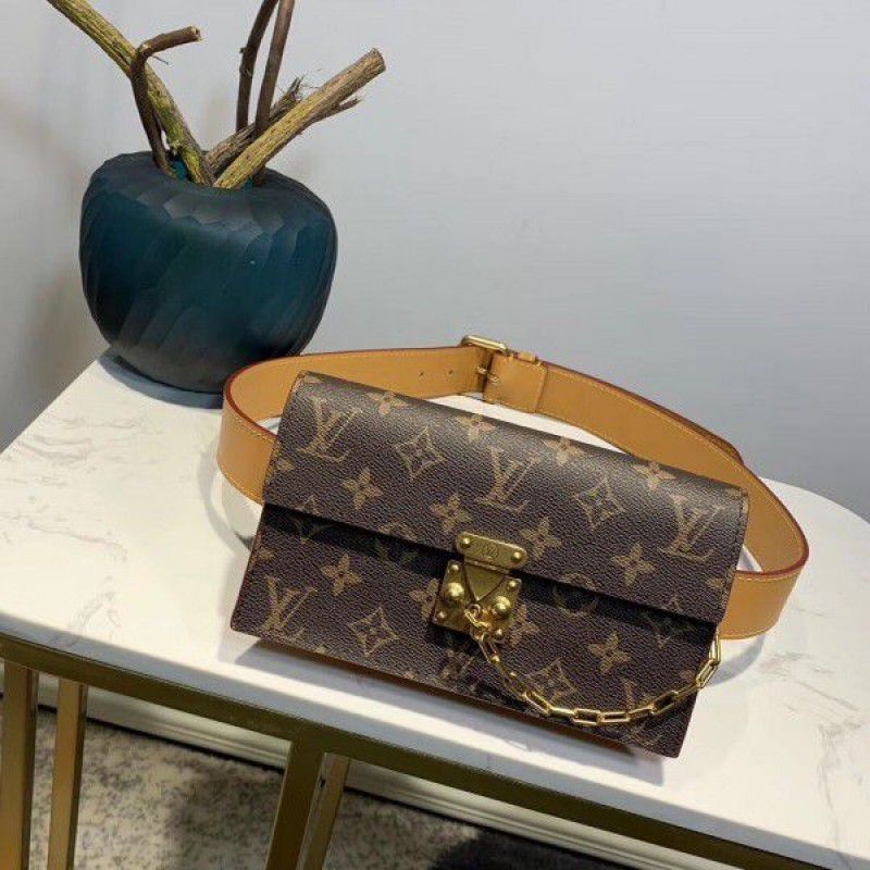 S Lock Belt Pouch PM Bag Monogram Canvas M44667
