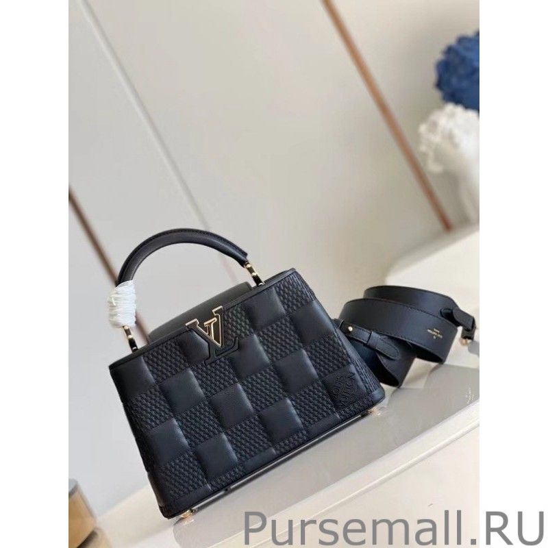 Capucines BB Bag In Black Damier Lambskin M59225
