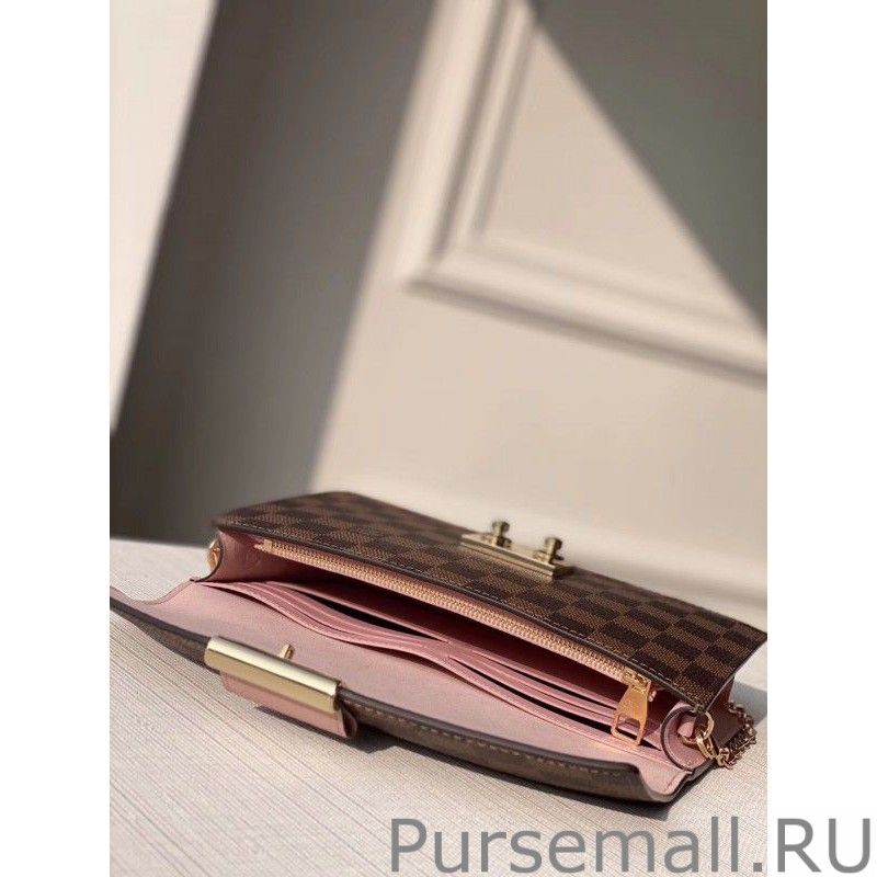 Croisette Chain Wallet Damier Ebene N60287