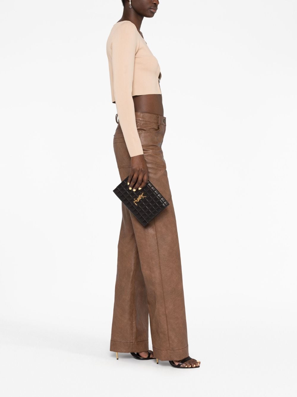 Saint Laurent Cassandre leather pouch