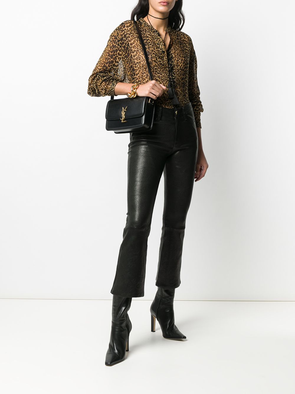 Saint Laurent monogram leather shoulder bag