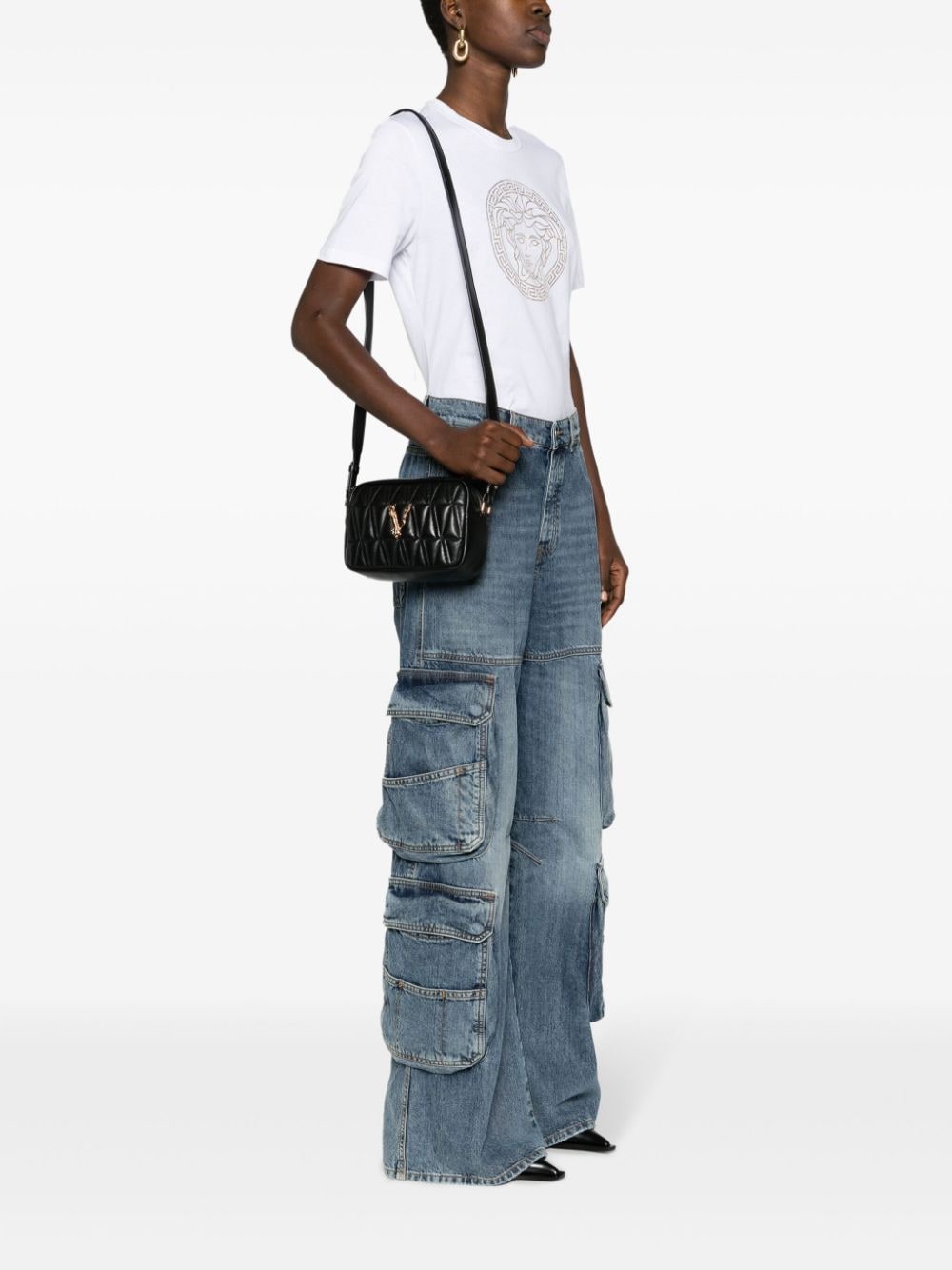 Versace Virtus quilted crossbody bag