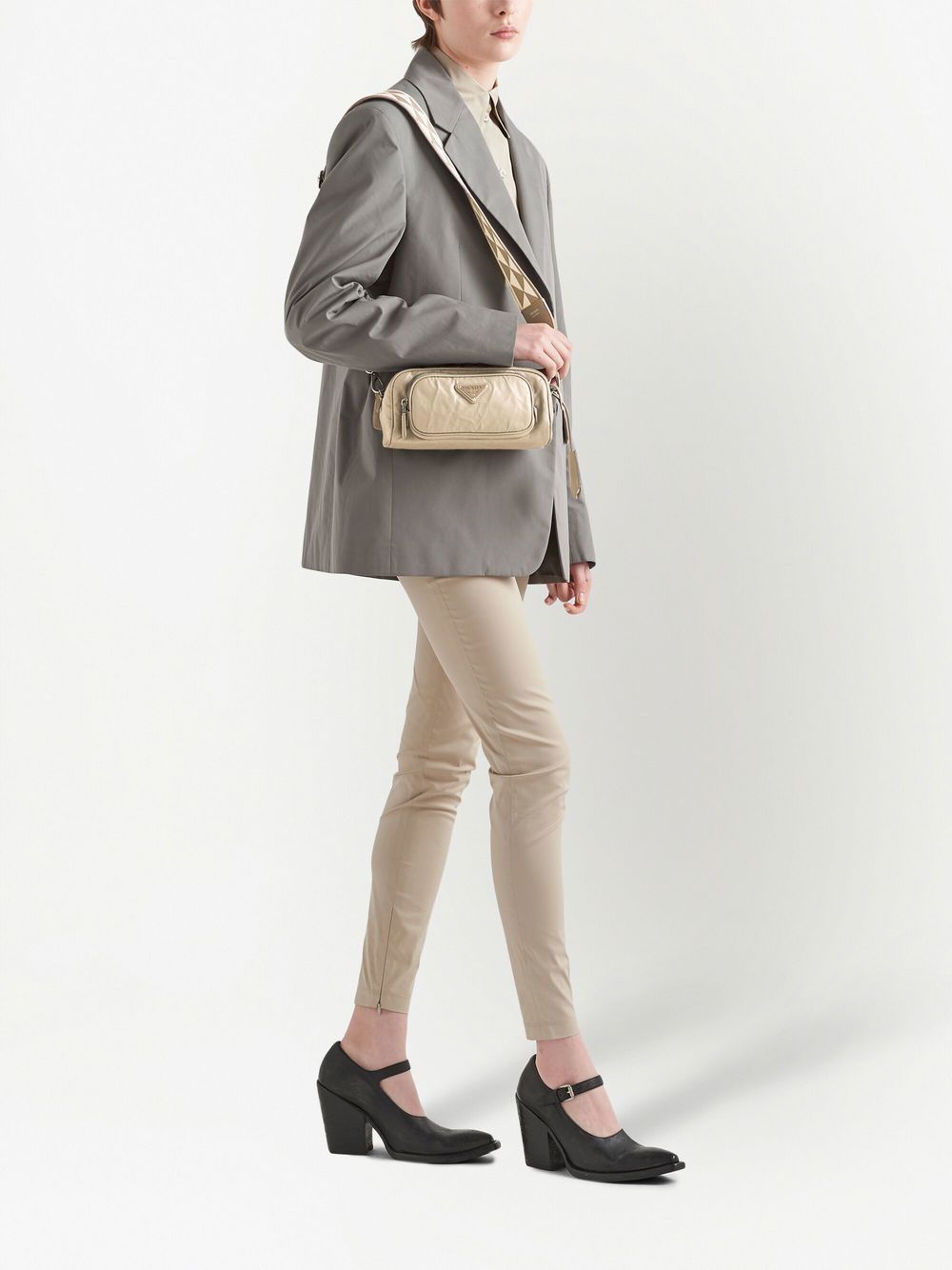 Pra*a leather shoulder bag