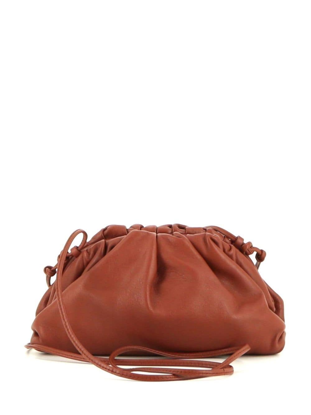 Bo*te*ga ve*ne*ta mini leather ruched pouch
