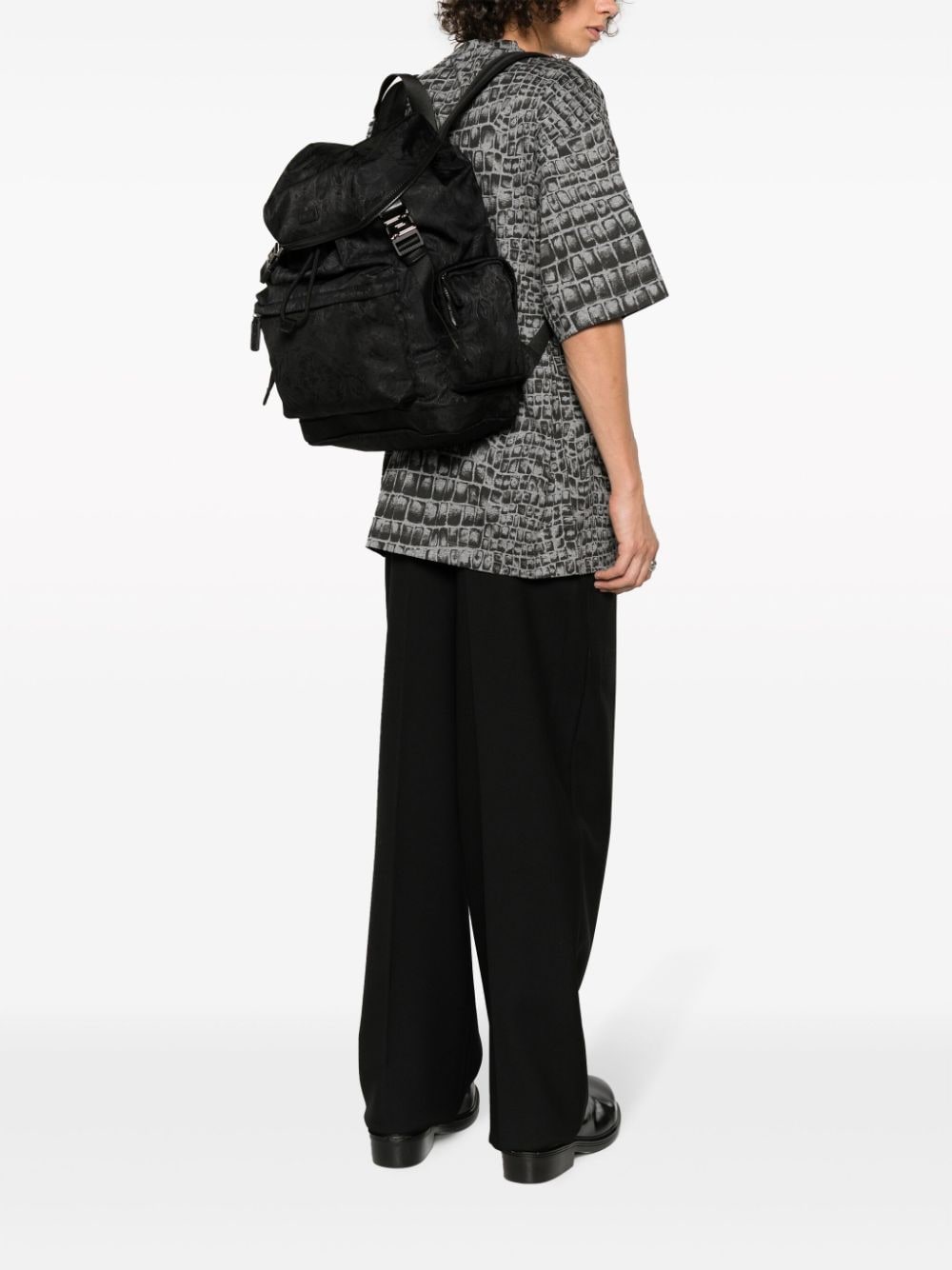 Versace Neo Nylon jacquard backpack