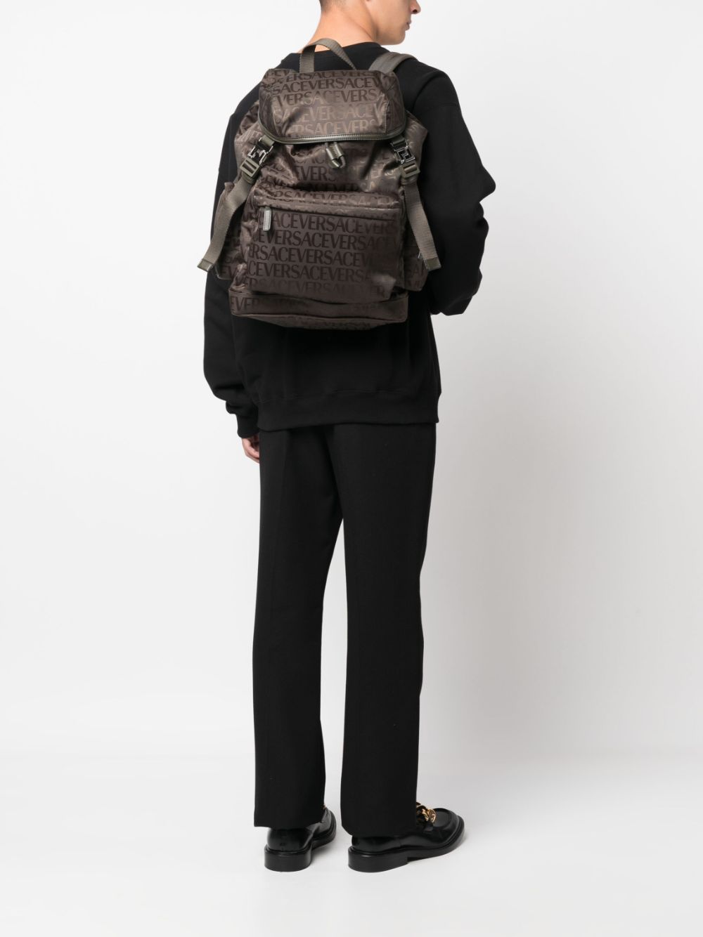 Versace Allover-print backpack