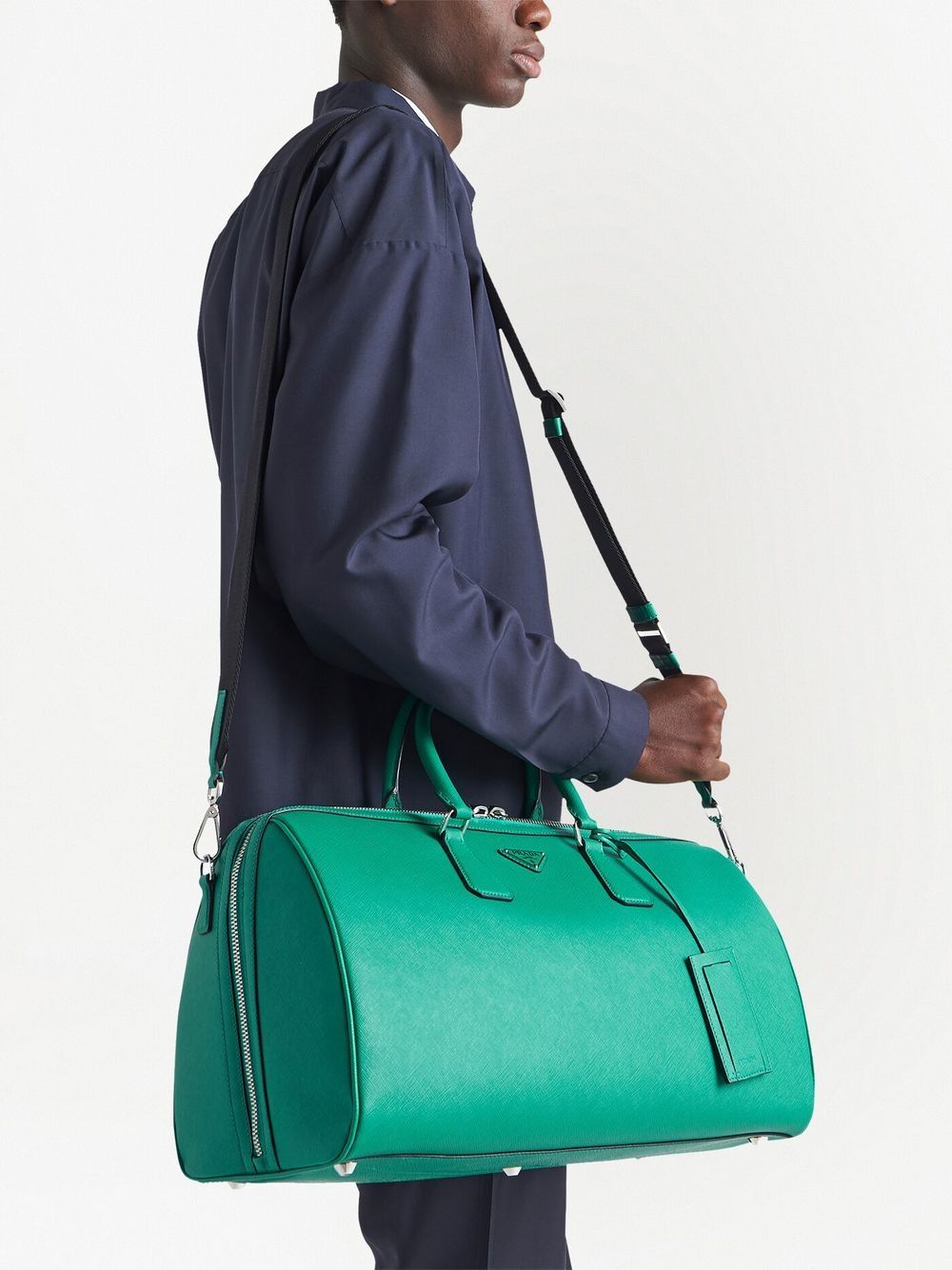 Pra*a saffiano leather holdall