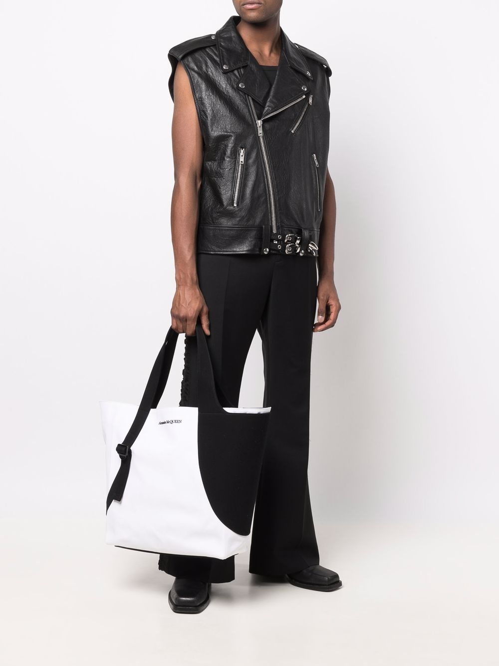 Alexander McQueen colour-block tote bag