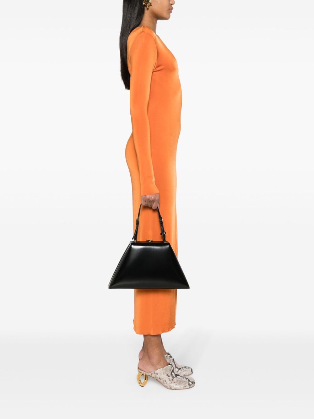 Pra*a patent-leather tote bag