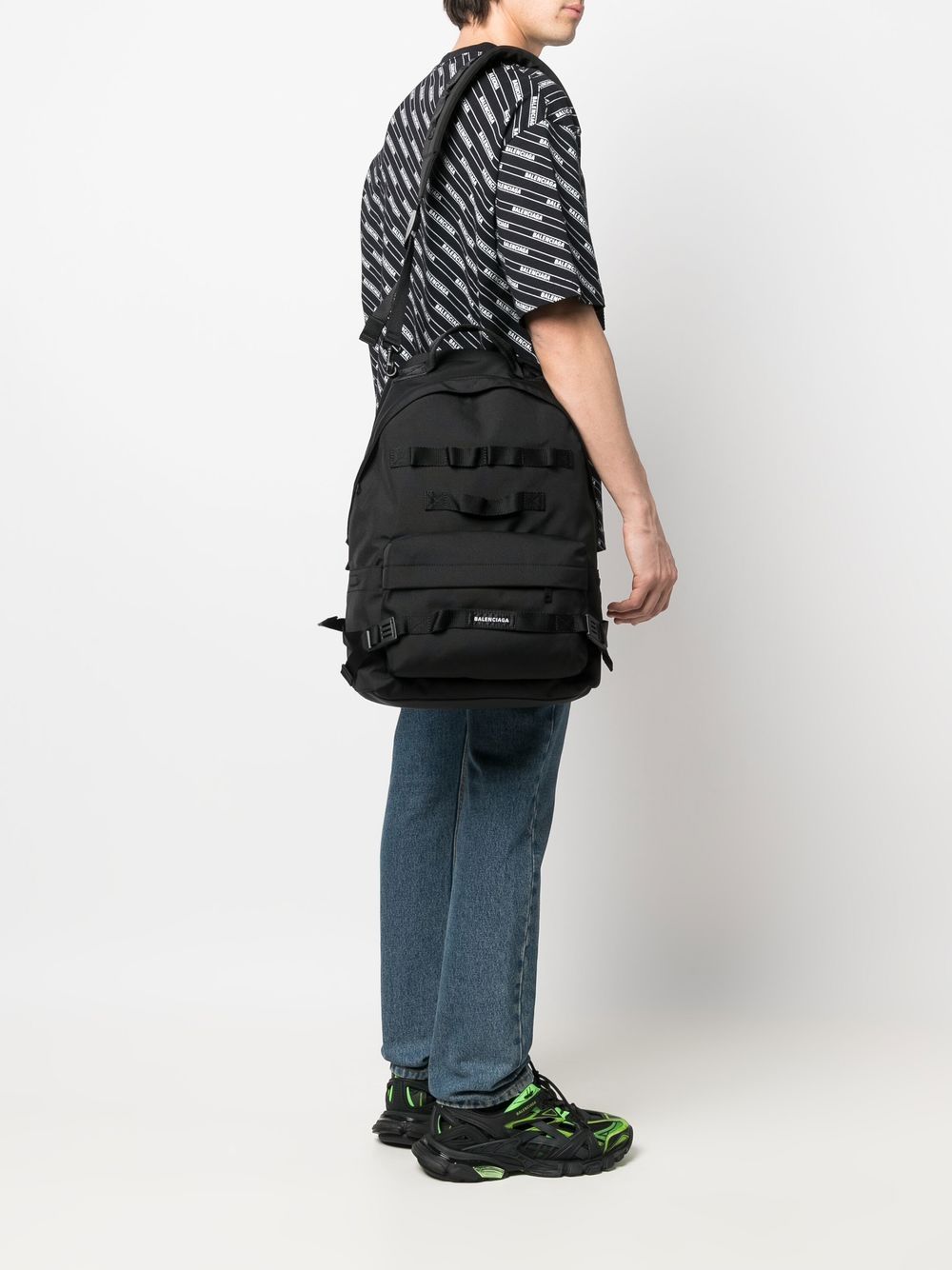 Ba*len*cia*ga army multi-carry backpack