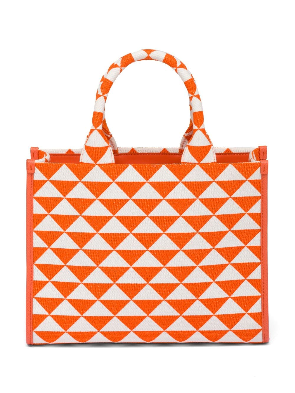 Pra*a small symbole embroidered tote bag
