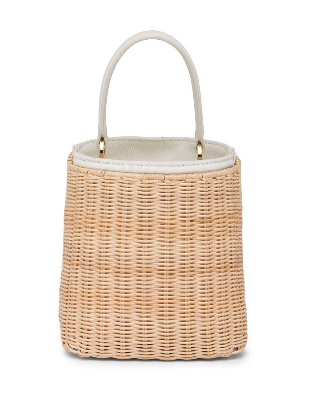 Pra*a panier wicker and canvas bag
