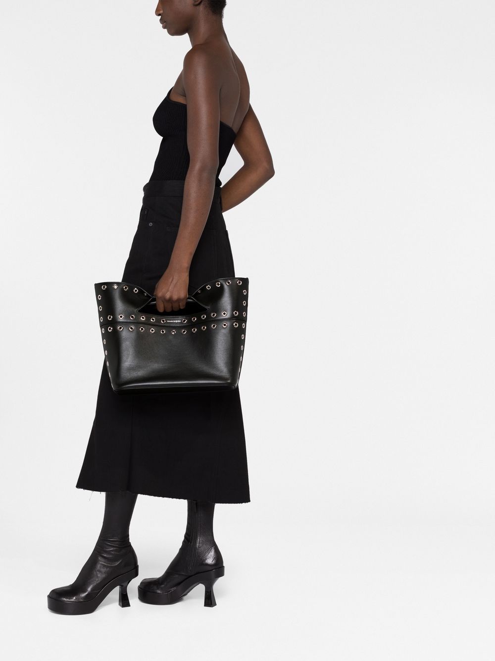Alexander McQueen The Bow eyelet tote bag