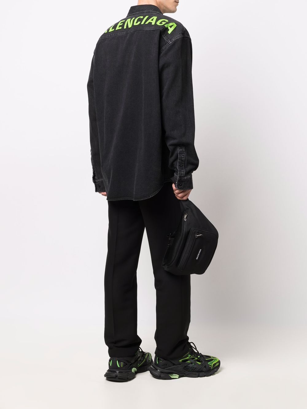 Ba*len*cia*ga logo-patch belt bag