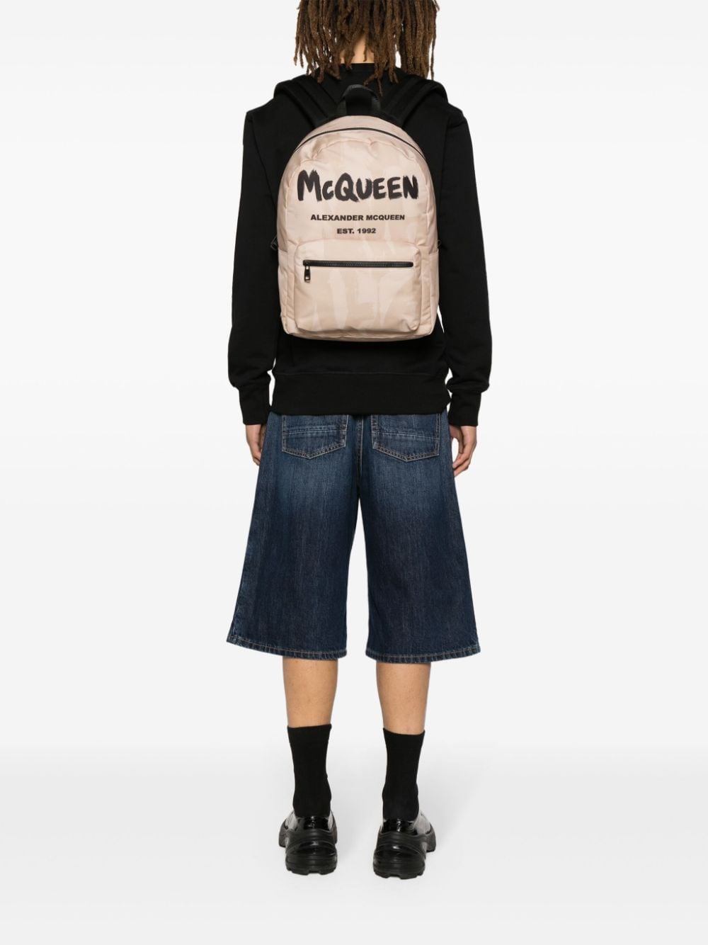 Alexander McQueen Graffiti Metropolitan logo-print backpack