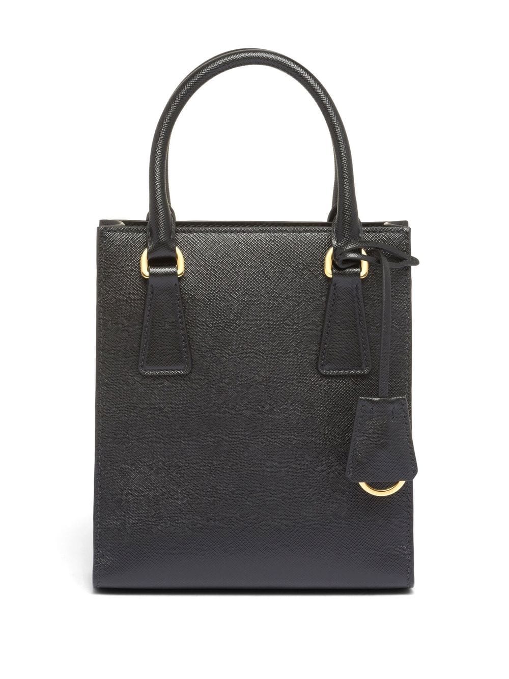 Pra*a triangle-logo saffiano-leather tot