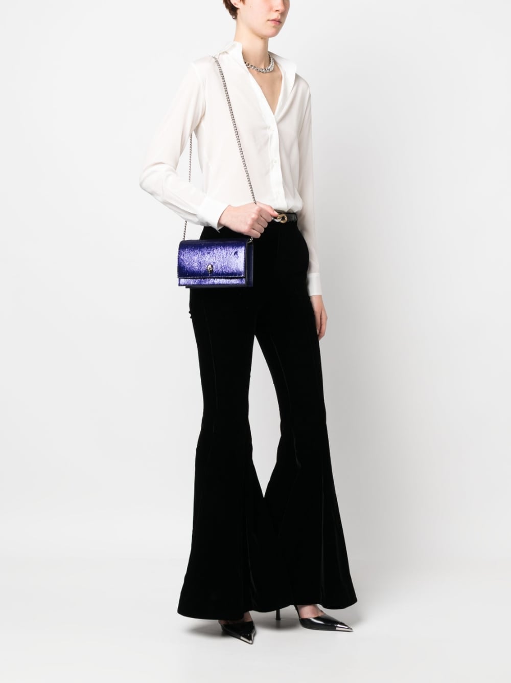 Alexander McQueen The skull tinsel shoulder bag