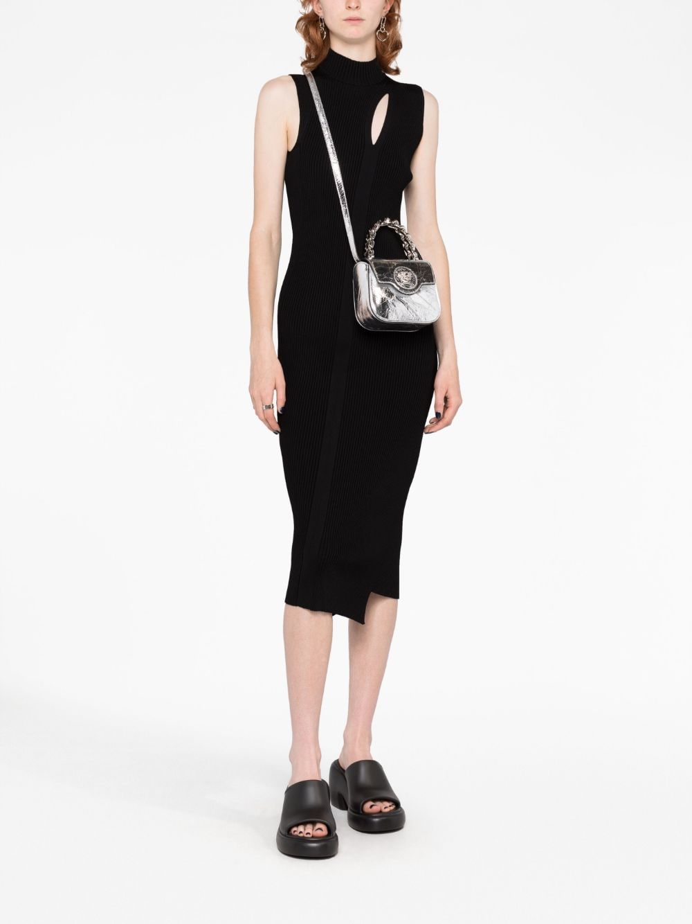 Versace La Medusa metallic leather mini bag
