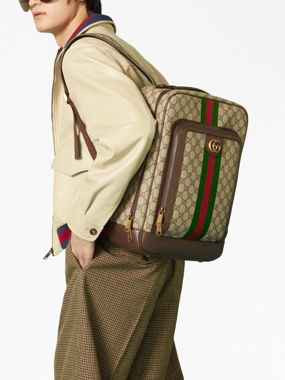 G*u*i zaino ophidia gg leather backpack