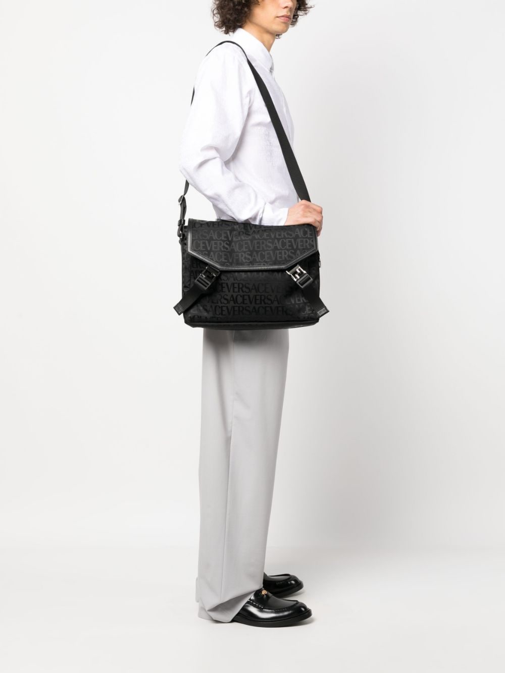 Versace Greca-plaque logo-print bag