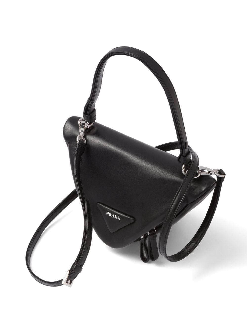 Pra*a triangle leather tote bag
