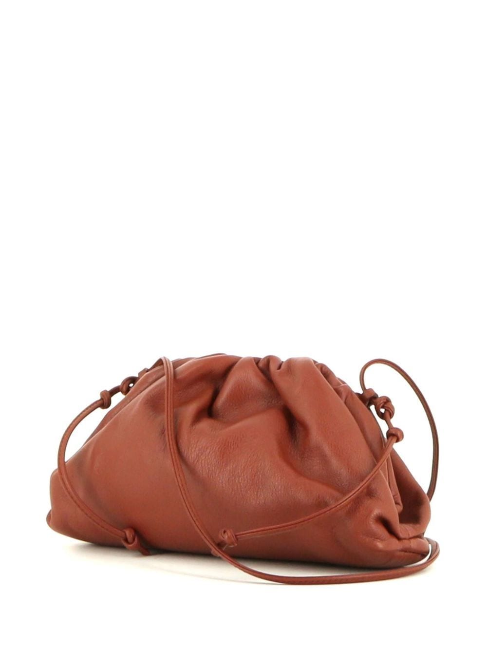 Bo*te*ga ve*ne*ta mini leather ruched pouch