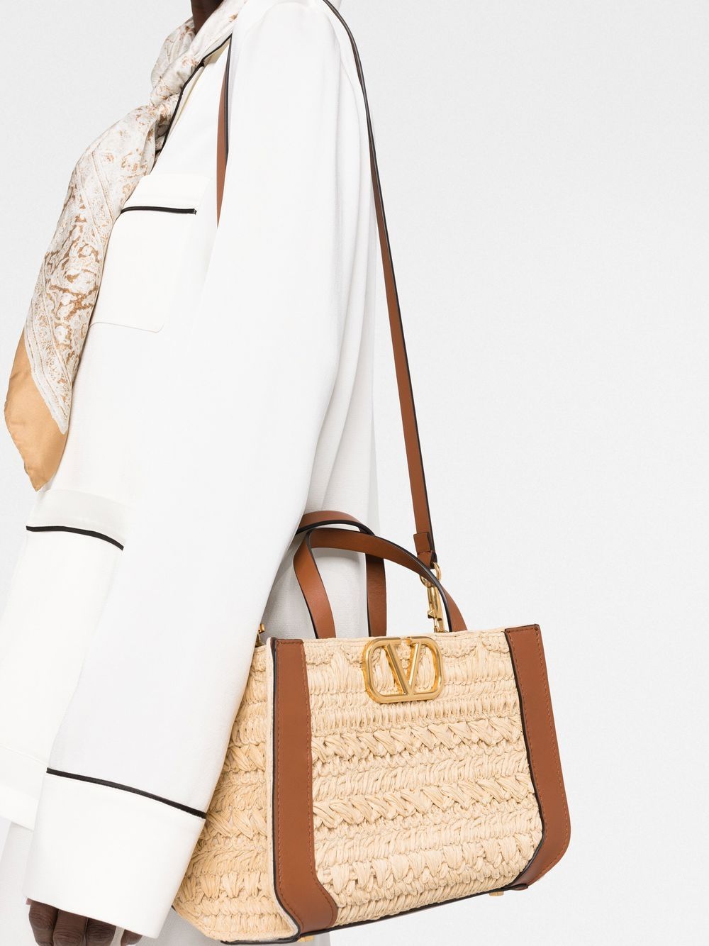Valentino Garavani VLogo woven tote bag