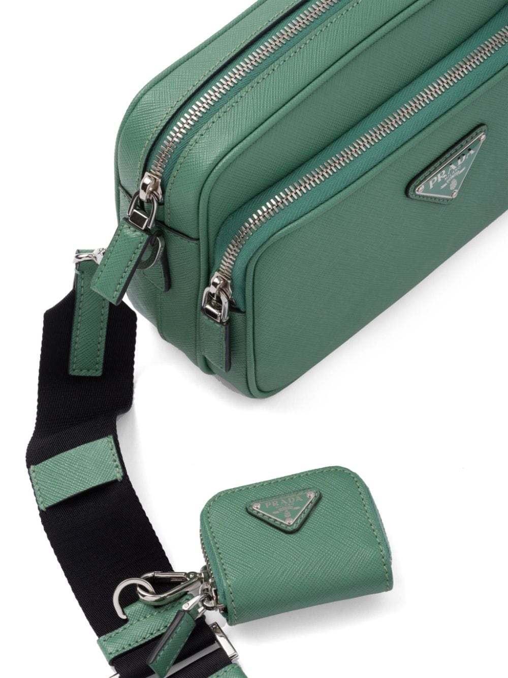 Pra*a saffiano-leather shoulder bag