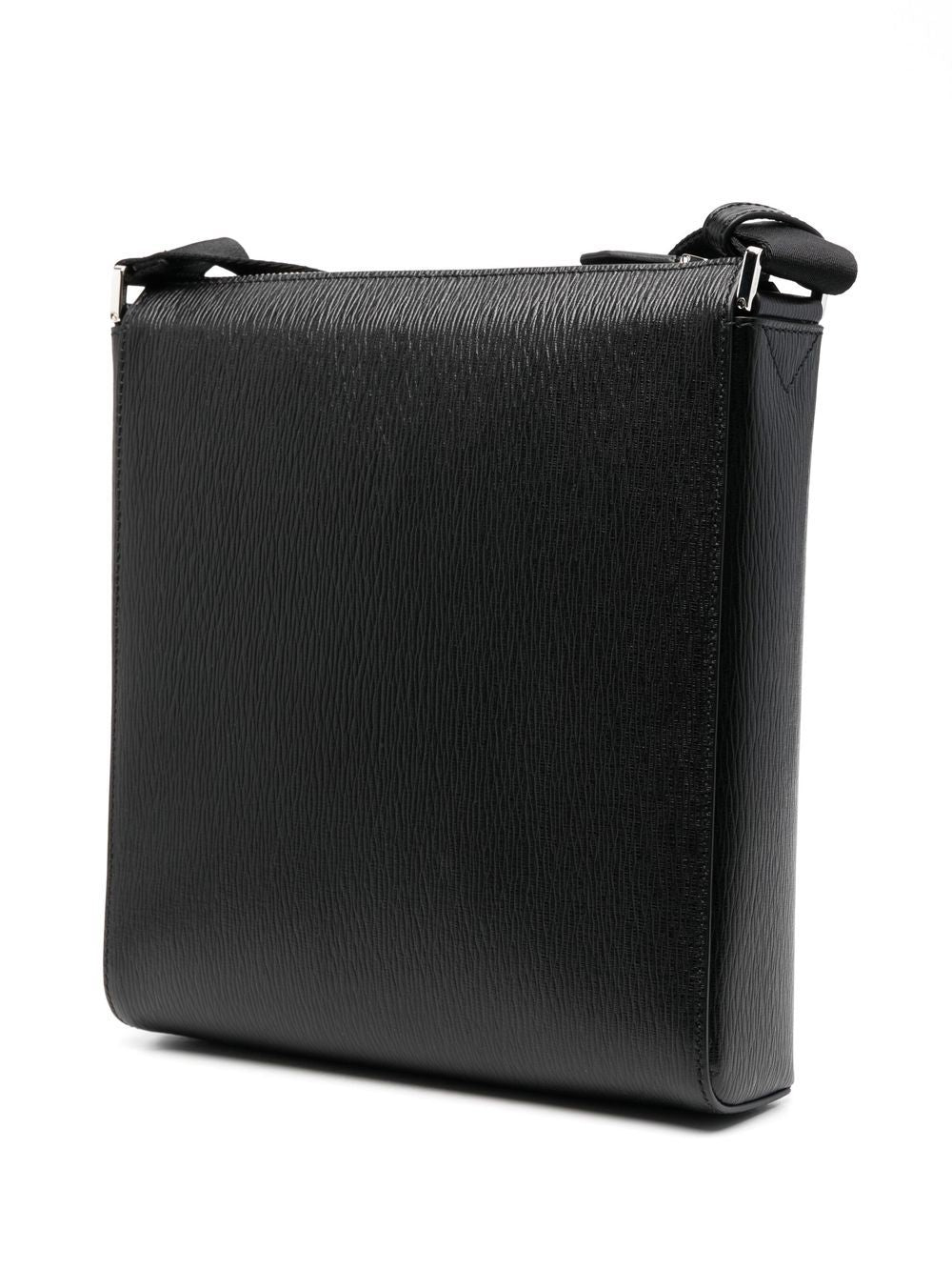 Ferragamo logo-plaque leather messenger bag