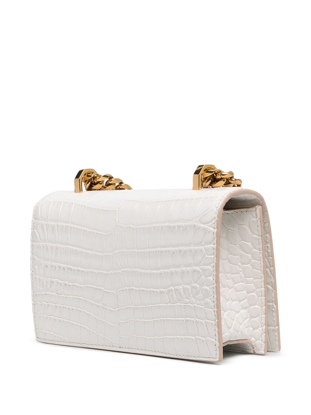 Alexander McQueen embossed knuckleduster shoulder bag