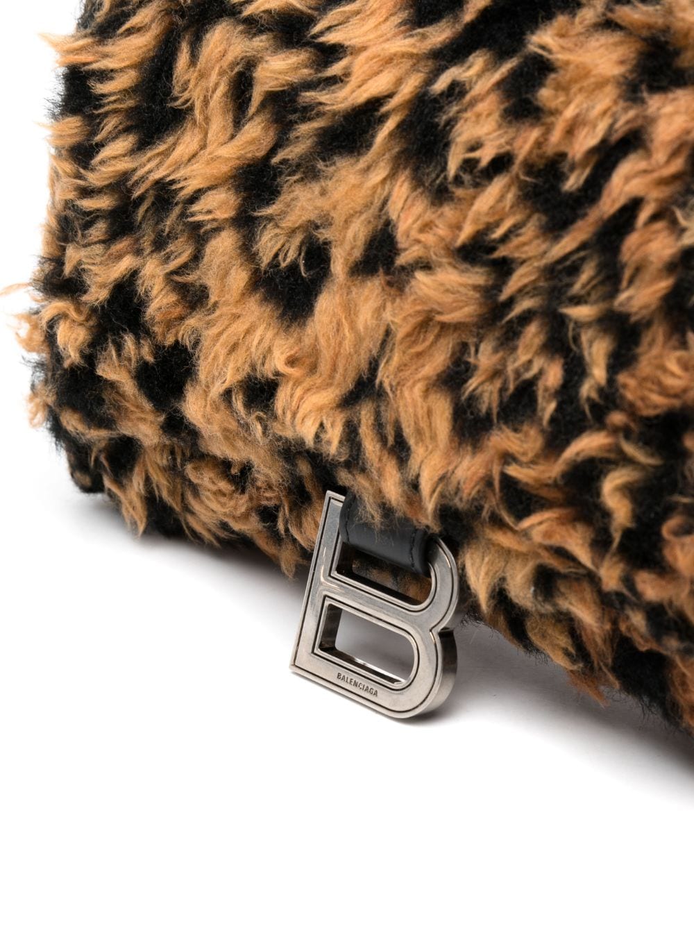 Ba*len*cia*ga hourglass fleece clutch bag