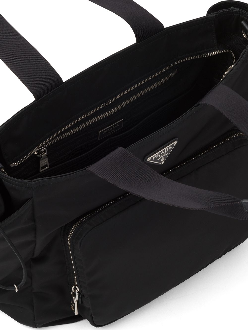 Pra*a enamel logo plaque changing bag