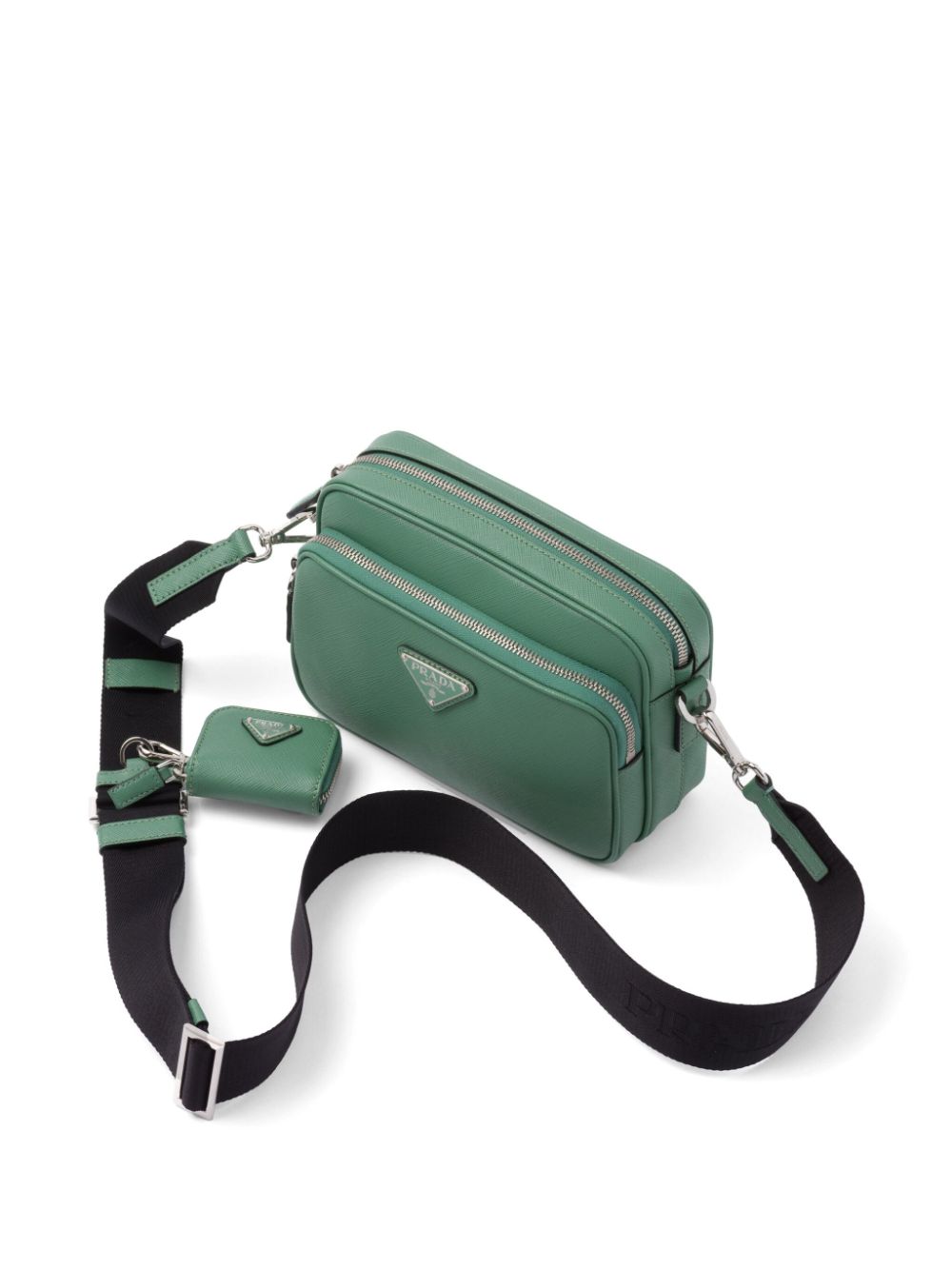 Pra*a saffiano-leather shoulder bag