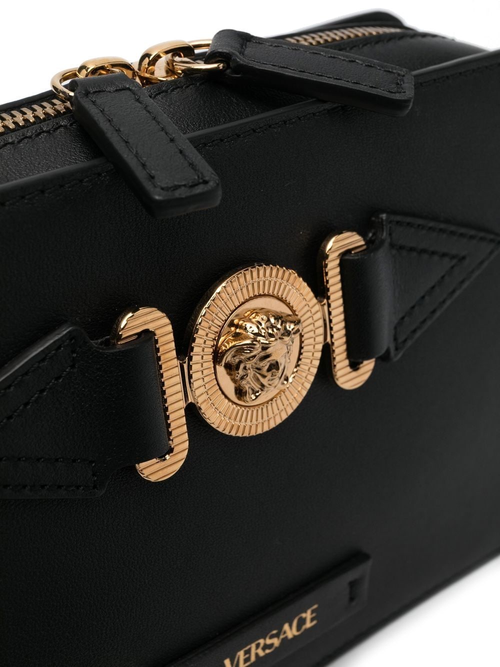 Versace Medusa-Head leather clutch bag