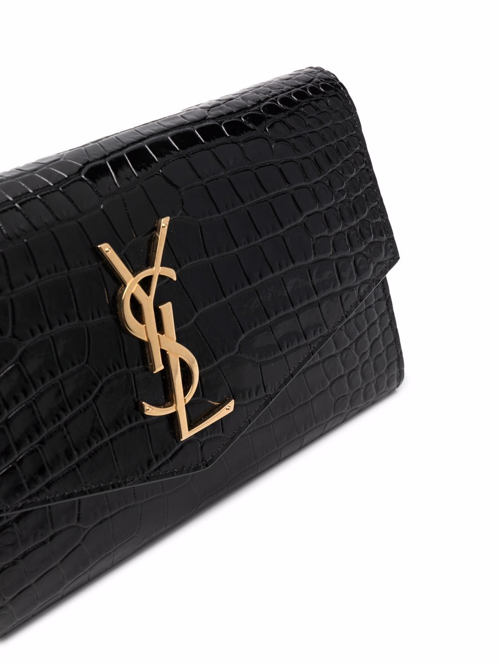 Saint Laurent Uptown crocodile-effect crossbody bag