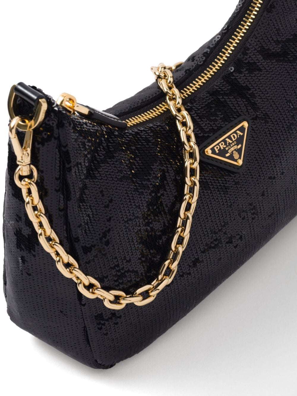 Pra*a re-nylon sequinned mini bag