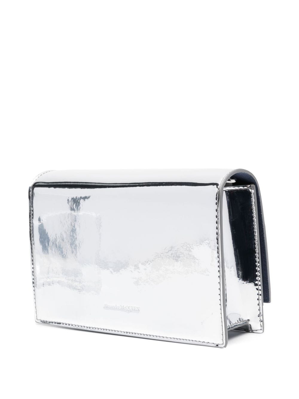 Alexander McQueen Jewelled metallic-finish shoulder bag