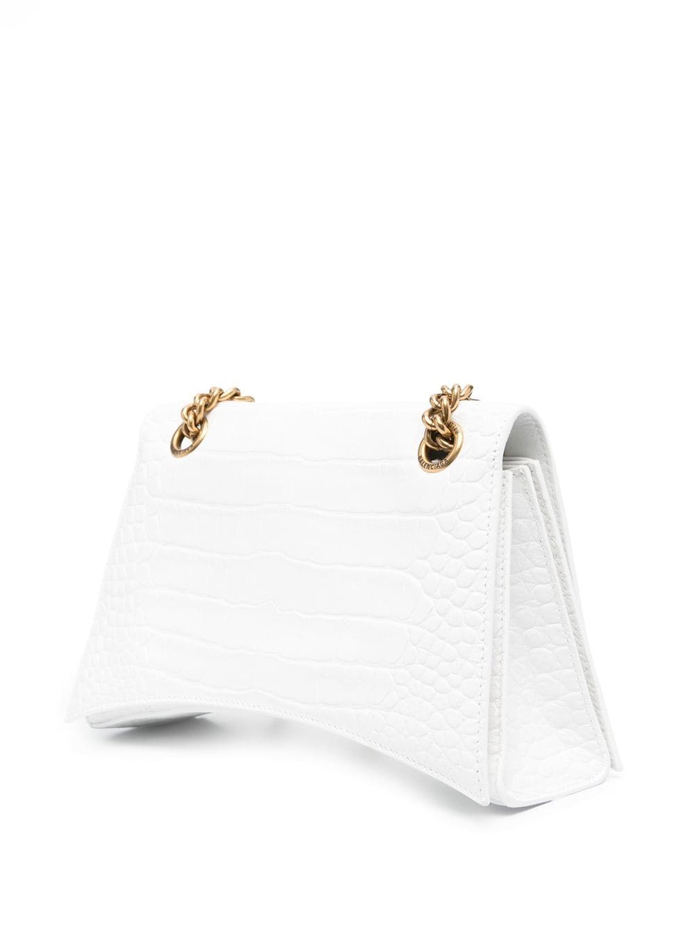 Ba*len*cia*ga crush crocodile-embossed crossbody bag