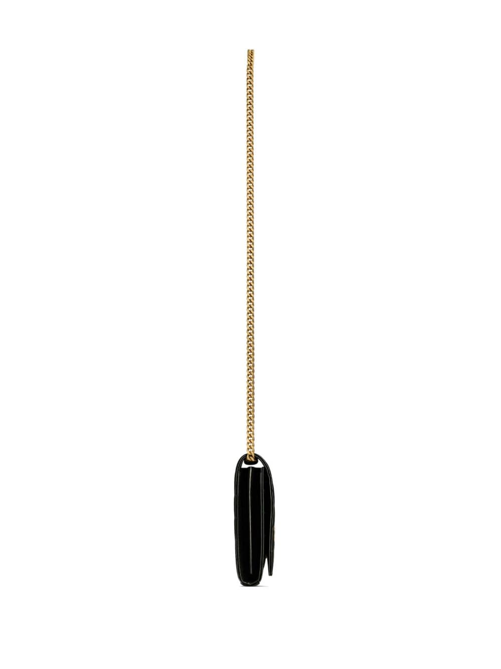 Saint Laurent Cassandre matelassé leather chain wallet
