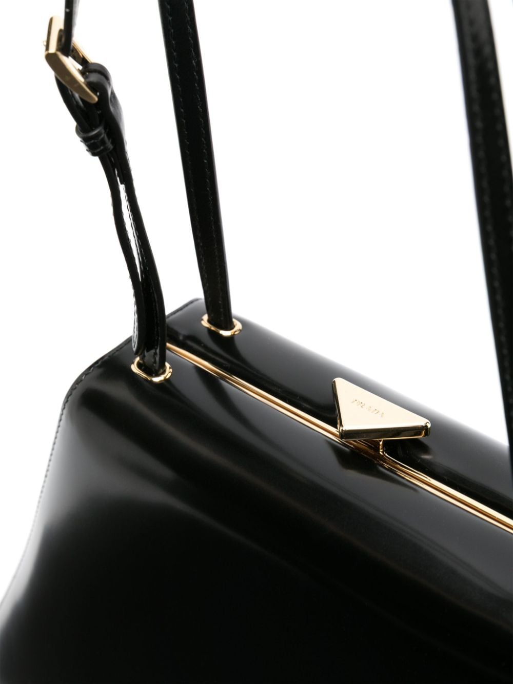 Pra*a patent-leather tote bag