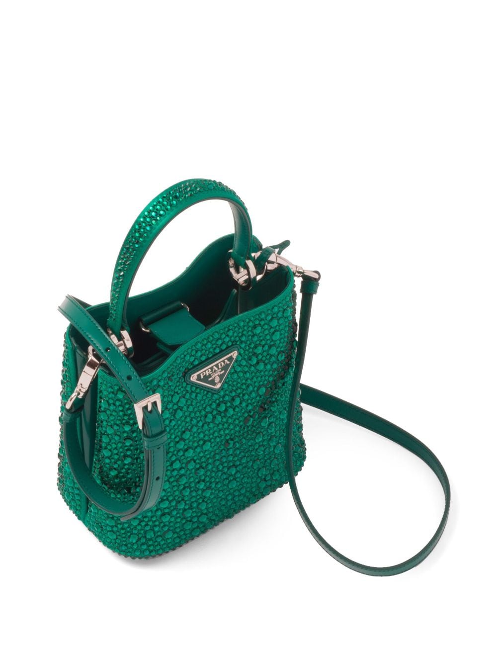 Pra*a small panier crystal-embellished tote bag