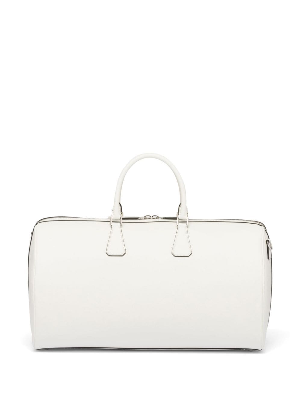 Pra*a triangle-logo leather bag