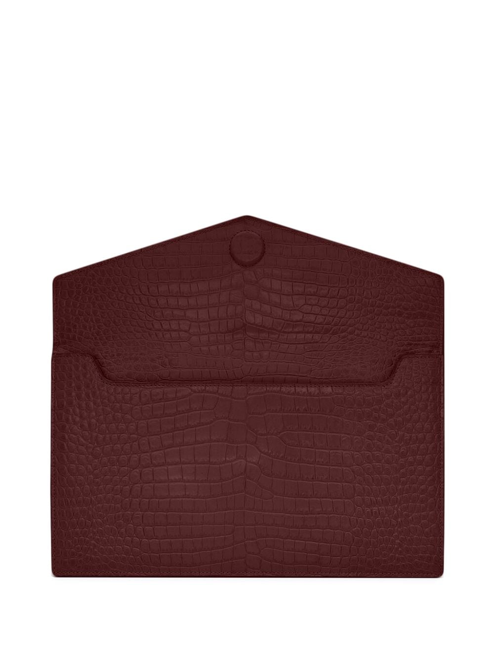 Saint Laurent Uptown crocodile-embossed clutch bag