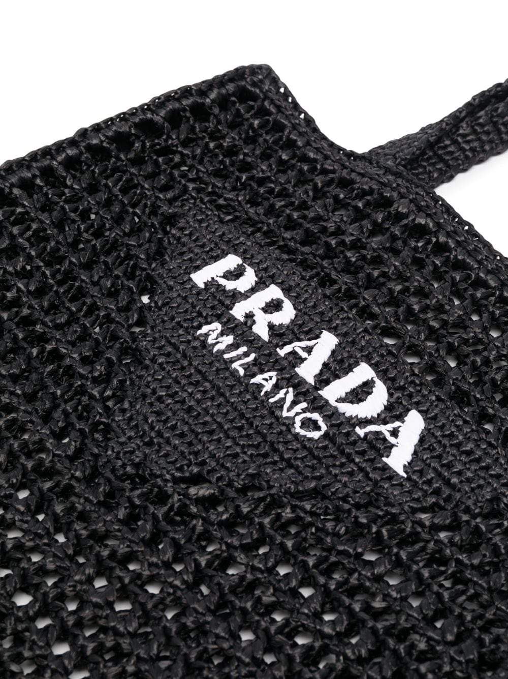 Pra*a interwoven-design logo-print shoulder bag
