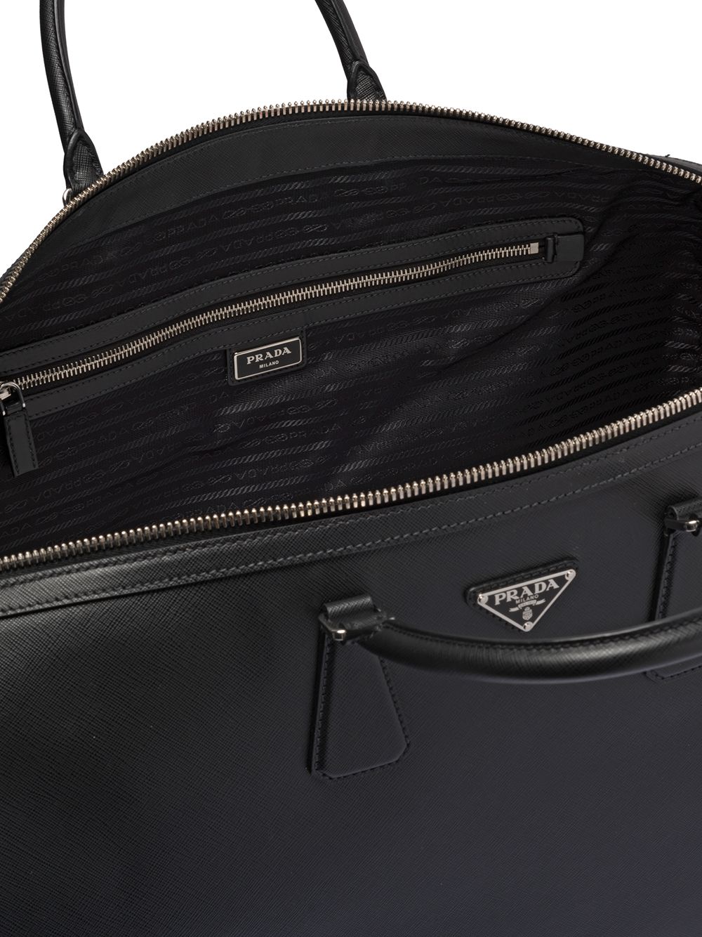Pra*a re-nylon logo-plaque backpack