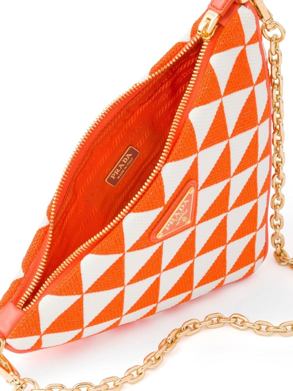 Pra*a embroidered jacquard mini bag